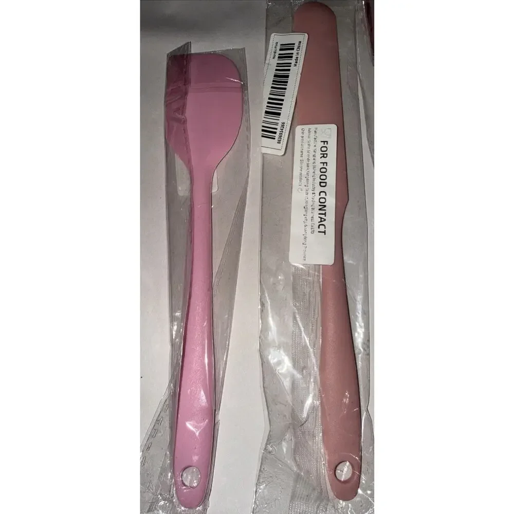 NWT Set Of Three Silicone Spatula Strainer W/ Free Bonus Plastic Ladle/Colander